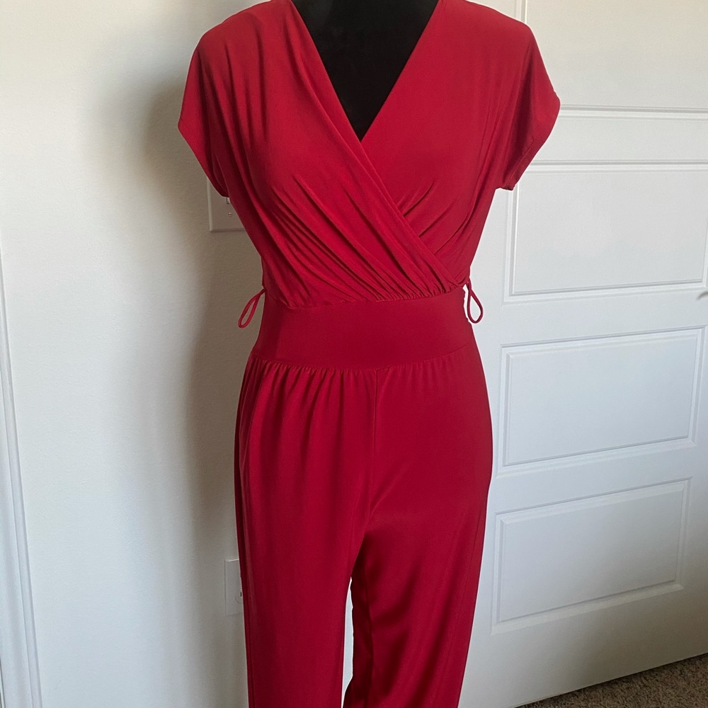Red romper. Perf date night!